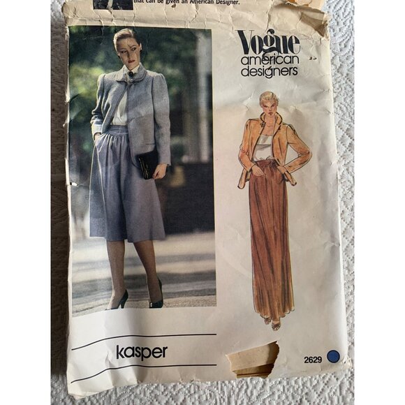 Vogue Misses Jacket Skirt Sewing Pattern 2629 Sz 16 - Uncut - Picture 9 of 10